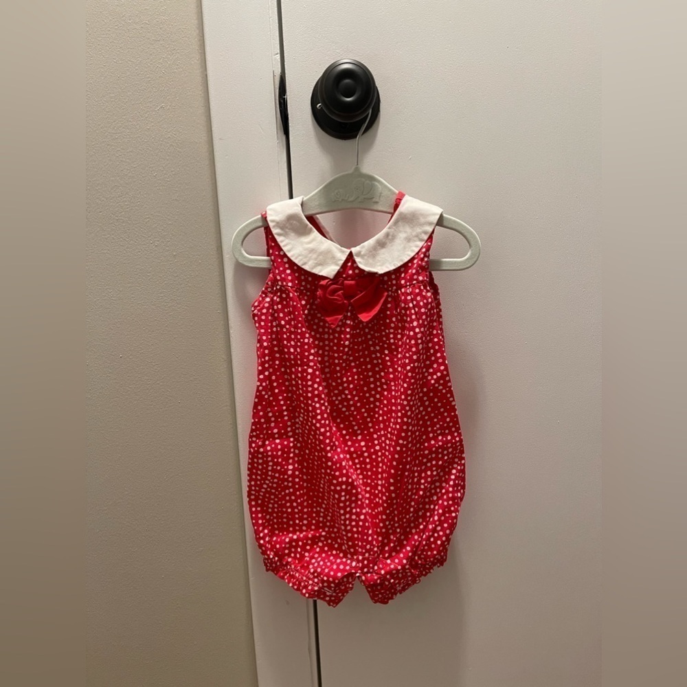 Gymboree | Red Polka Dot Tank top romper | 6-12 mo